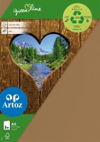 Greenline Pkg 5 Karten A5 grocer Kraft - Artoz -...