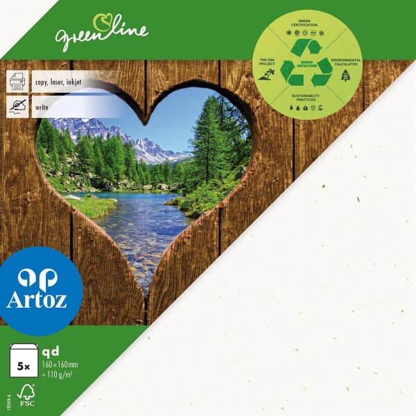 Greenline Pkg 5 Kuverts querdoppelt tortilla - Artoz - 19245418-242