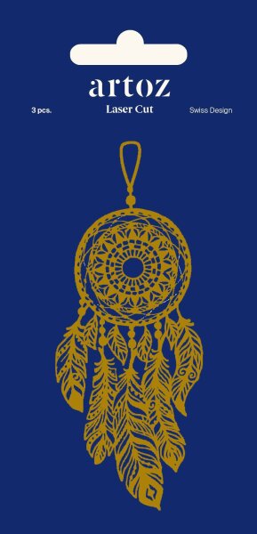 Lasercut, Traumfänger Gold - Artoz - 147146-49