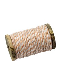 Geschenkband Bakers Twine peach - white - Artoz - 144400-46