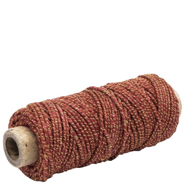 Geschenkband rot glitzer - Artoz - 144400-58