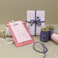 Geschenkband blau und braun - Artoz - 144400-64