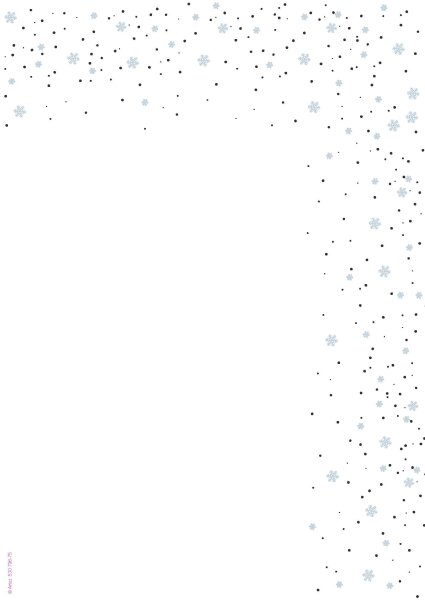 A4 Designpapier: X-Mas Schneefall - Artoz - 1351314-261