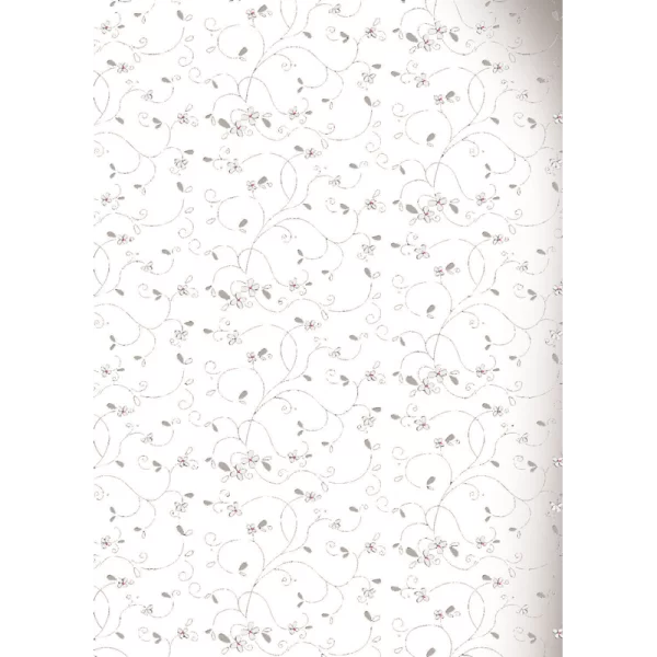 A4 Designpapier: Blühend weiss - Artoz - 1353614-66