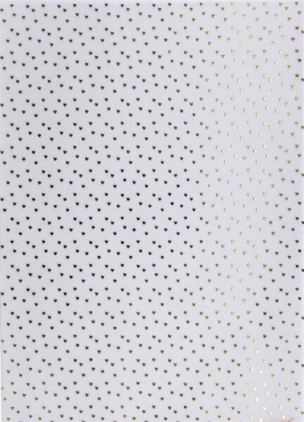 A4 Kreativpapier: Herzen gold, Transparent, Selbstklebend - Artoz - 506696-727