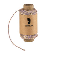 Lurex Baumwollkordel, Flieder/gold, 20 m - Rössler -...
