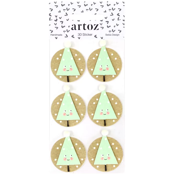 3D Artwork - Sticker lächelnder Baum - Artoz - 185500-331