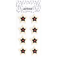 3D Artwork - Sticker Stern aus Wolle - Artoz - 185500-332