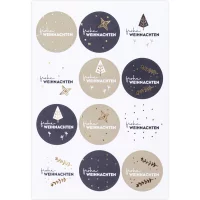 Sticker Rund Frohe Weihnachten - Artoz - 185682-16
