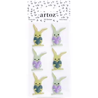 3D Artwork - Sticker Herzhase - Artoz - 185590-182