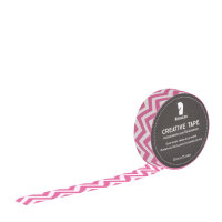 Creative Tape pink Zickzack auf transp. - 10m x 15 mm -...