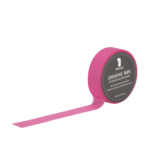 Creative Tape Uni Pink - 10m x 15 mm - Rössler - 801010520030