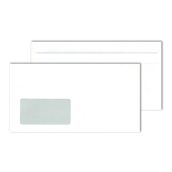 MAILmedia® Briefhüllen mit Fenster weiß 125x235