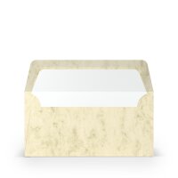 Paperado-Briefumschlag DL m. Sf., Chamois Marmora - Rössler - 16400206