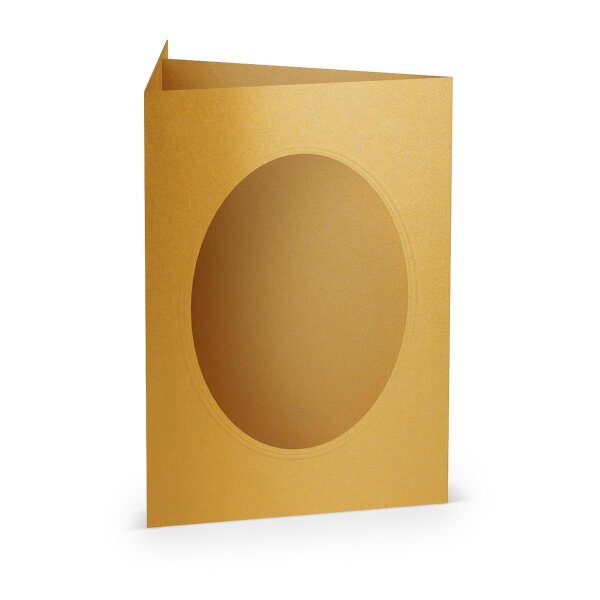 Paperado-Karte Ft.B6 PP-oval, Gold - Rössler - 16403275