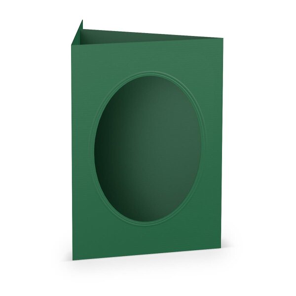 Paperado-Karte Ft.B6 PP-oval, Tannengrün - Rössler - 16403297