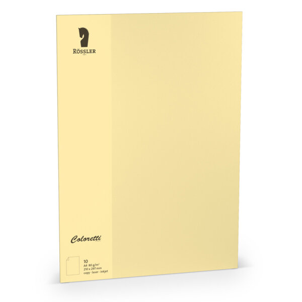 Coloretti-10er Pack Blätter DIN A4 80g/m², Sandbraun - Rössler - 220701519