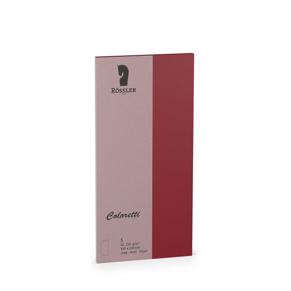 Coloretti-5er Pack Karten DL/hd, Rosso - Rössler - 220703572