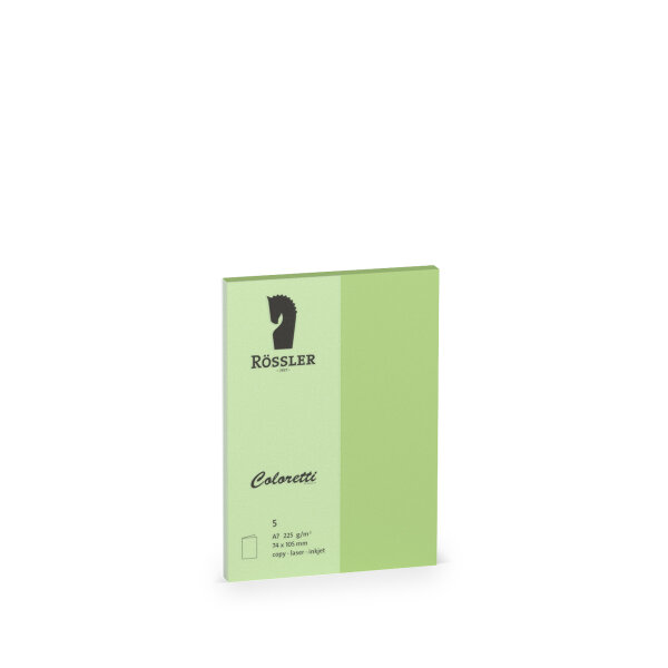 Coloretti-5er Pack Karten A7hd, Peppermint - Rössler - 220709537