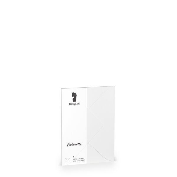 Coloretti-5er Pack Briefumschläge B6, weiss - Rössler - 220720509