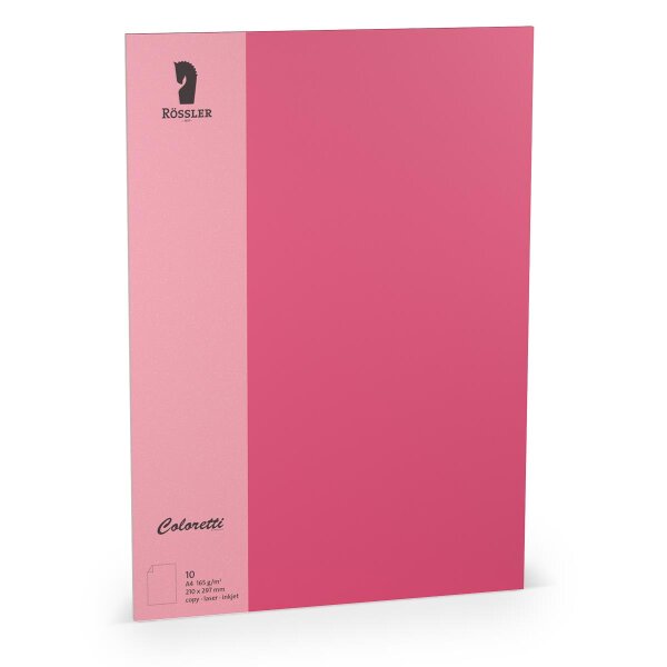Coloretti-10er Pack DIN A4 165g/m², Pink - Rössler - 220726554