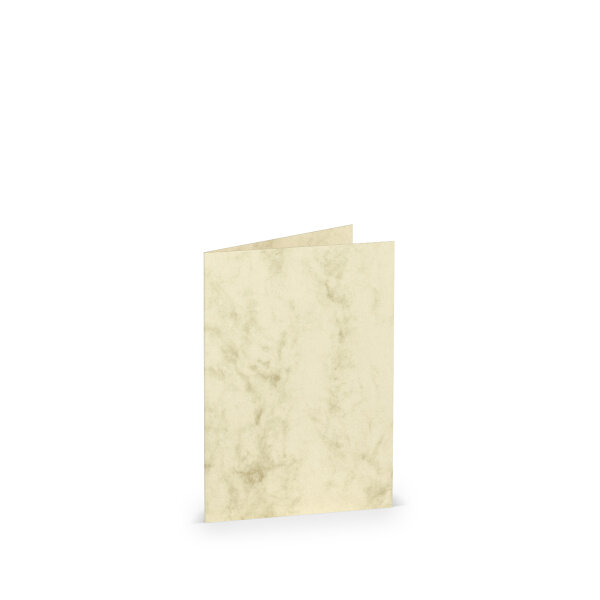 Paperado-5er Pack Karten DIN A7hd, Chamois Marmora - Rössler - 1103009006
