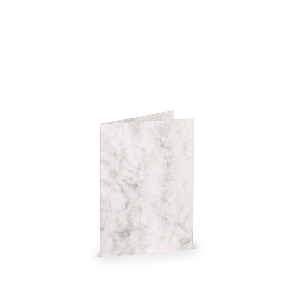 Paperado-5er Pack Karten DIN A7hd, Grau Marmora - Rössler - 1103009014