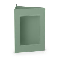 Paperado-5er Pack PP-Karten eckig Ft.B6, Eucalyptus -...