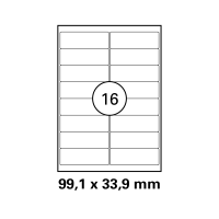 HEISAP Etiketten, A4, weiss, 99,1x33,9 mm