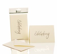 Einladung-B6hd/B6, 5/5 - chamois ger.(08) m. HF/gold -...