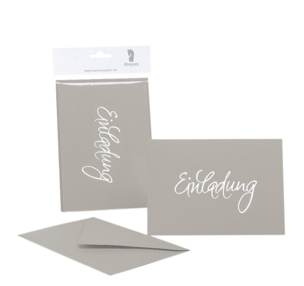 Einladung-B6hd/B6, 5/5 - Taupe.ger.(49) m. HF/weiss - Rössler - 1181955049