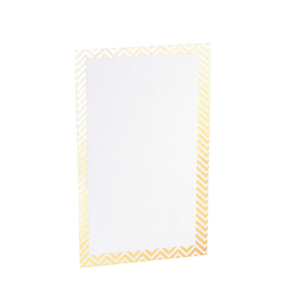 Creative shop Einlegekarte 108x158 mm, cotton 240g/m²/HF-gold Zacken - Rössler - 1641109200