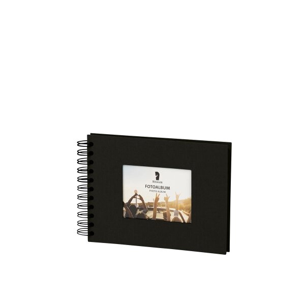Fotoalbum Wire-O, Passepartout, Schwarz, 40/195 x145 mm - Rössler - 13293200702