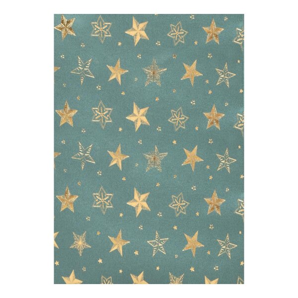 W-Kreativblatt DIN A4 Golden Stars, HF gold, Opal - Rössler - 16431107600