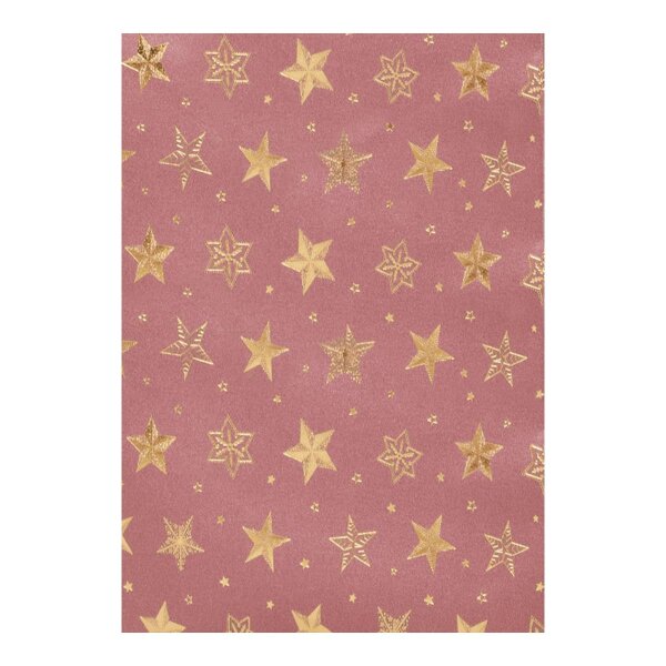 W-Kreativblatt DIN A4 Golden Stars, HF gold, Hortensia - Rössler - 16431108600