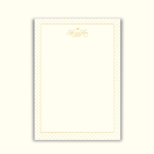 Designblatt DIN A4, -Mr&Mrs HF, gold - Rössler - 16431685800