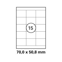 HEISAP Etiketten, A4, weiss, 70 x 50,8 mm