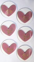 3D Artwork - Sticker thank you Herz rosa/weiss - Artoz -...
