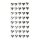 Sticker Strass Herz silber - Artoz - 185620-172