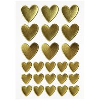 Sticker Herzen gold - Artoz - 185680-24