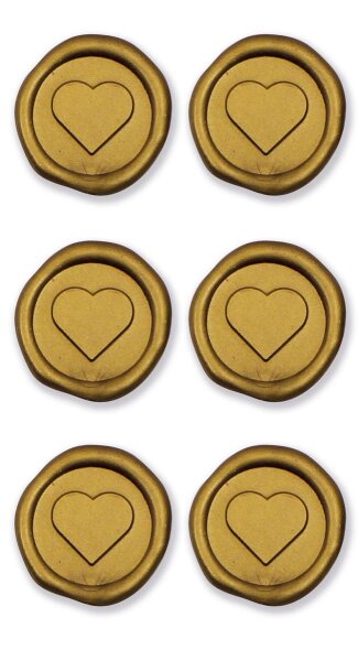 Soft rubber sticker Herz gold - Artoz - 185690-14