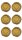 Soft rubber sticker Herz gold - Artoz - 185690-14